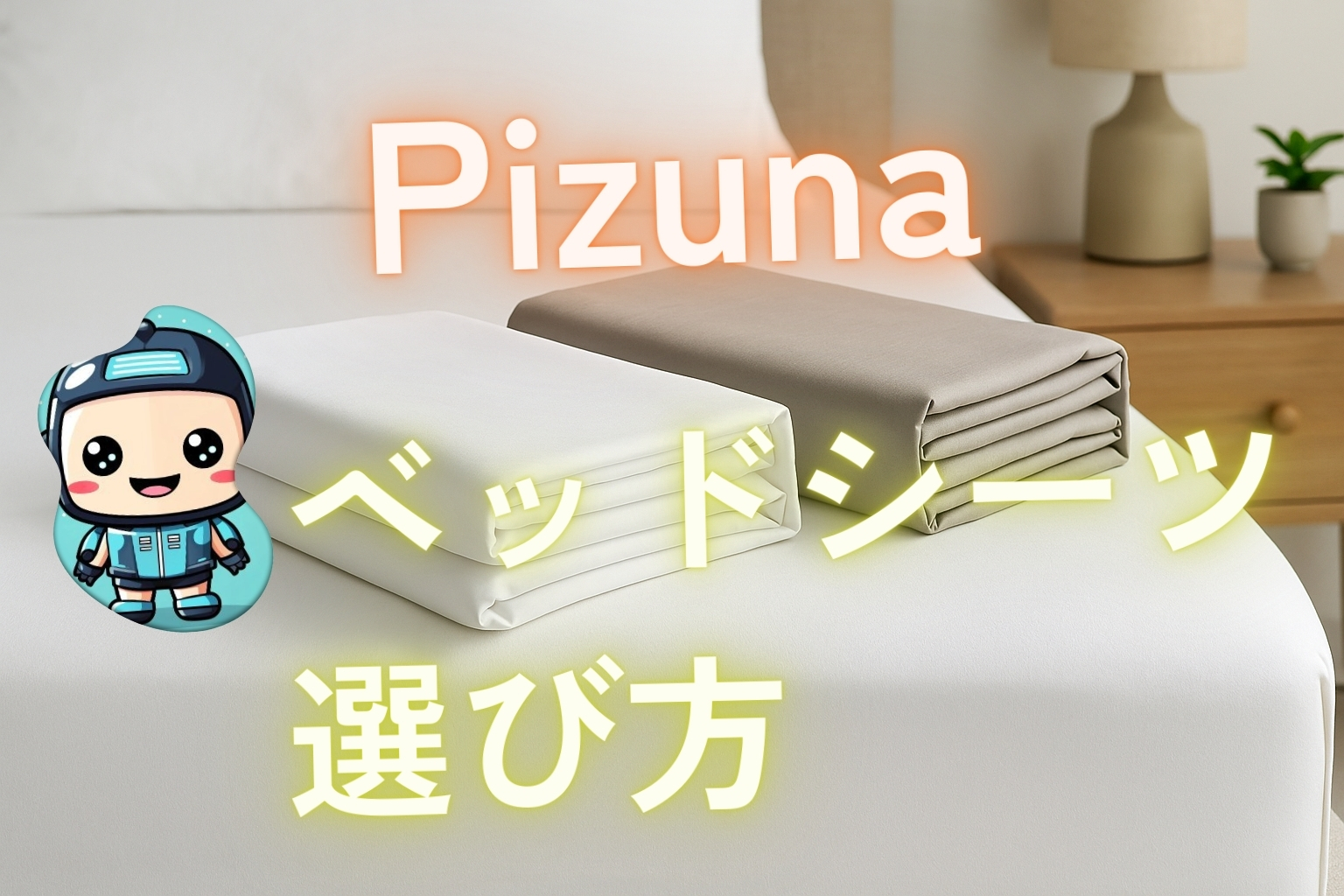 Pizunaのベッドシーツ｜サテン織とパーケール生地の比較がわかるベッドシーツ選び方ガイド。マットレスに合うサイズとおしゃれな寝具コーディネート